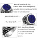 Anillos de plata de ley 925 para hombre, lapislázuli Natural, patrón de conexión prismática, anillos de estilo Punk para hombre, joyería turca - malaquita tienda 36