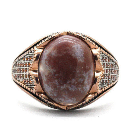 Anillos de plata 925 para hombre y mujer, piedra Natural de ónix indio, joyería de oro rosa, regalo de San Valentín y Navidad, compromiso de boda Anillos de plata 925 para hombre y mujer, piedra Natural de ónix indio, joyería de oro rosa, regalo de San Valentín y Navidad, compromiso de boda