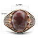 Anillos de plata 925 para hombre y mujer, piedra Natural de ónix indio, joyería de oro rosa, regalo de San Valentín y Navidad, compromiso de boda - malaquita tienda 36