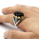 Anillo de plata pura S925 para hombre, regalo de fiesta hecho a mano, piedra de ágata oceánica natural, joyería de lujo hecha a mano - malaquita tienda 36