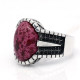 Anillo de plata s925 para hombre, anillo clásico Vintage de Türkiye, anillo de piedra Imperial roja Natural, anillo de joyería para mujer - malaquita tienda 36