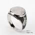 Anillo clásico de Plata de Ley 925 para hombre, anillo de circonita cúbica transparente de rodio, conjunto de joyería exquisita, anillo de pareja de San Valentín