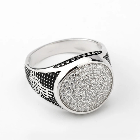 Anillo clásico de Plata de Ley 925 para hombre, anillo de circonita cúbica transparente de rodio, conjunto de joyería exquisita, anillo de pareja de San Valentín Anillo clásico de Plata de Ley 925 para hombre, anillo de circonita cúbica transparente de rodio, conjunto de joyería exquisita, anillo de pareja de San Valentín