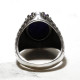 Tgürkiye-Anillo de Plata de Ley 925 con piedra turquesa Natural para hombre y mujer, sortija Vintage, regalo para pareja - malaquita tienda 36
