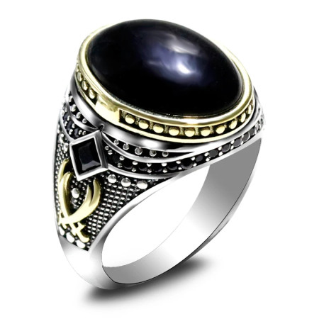 Anillos de plata de ley 925 con piedra de ágata Natural para hombre y mujer, conjunto de anillos de pareja Vintage, joyería tailandesa de moda Anillos de plata de ley 925 con piedra de ágata Natural para hombre y mujer, conjunto de anillos de pareja Vintage, joyería tailandesa de moda