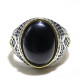 Anillos de plata de ley 925 con piedra de ágata Natural para hombre y mujer, conjunto de anillos de pareja Vintage, joyería tailandesa de moda - malaquita tienda 36