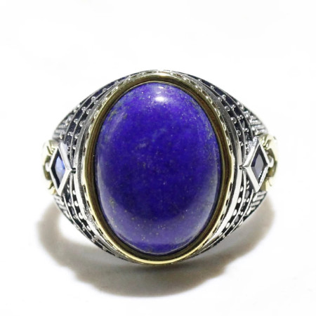 Anillo de Plata de Ley 925 para hombre y mujer, anillo de piedra ovalada de lapislázuli natural, anillo de sello clásico minimalista, joyería para pareja, regalo Anillo de Plata de Ley 925 para hombre y mujer, anillo de piedra ovalada de lapislázuli natural, anillo de sello clásico minimalista, joyería para pareja, regalo