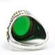 Anillo de plata 925 auténtica para hombre, verde natural piedra de ágata, resina, retro, hecho a mano, regalo de trabajador - malaquita tienda 36