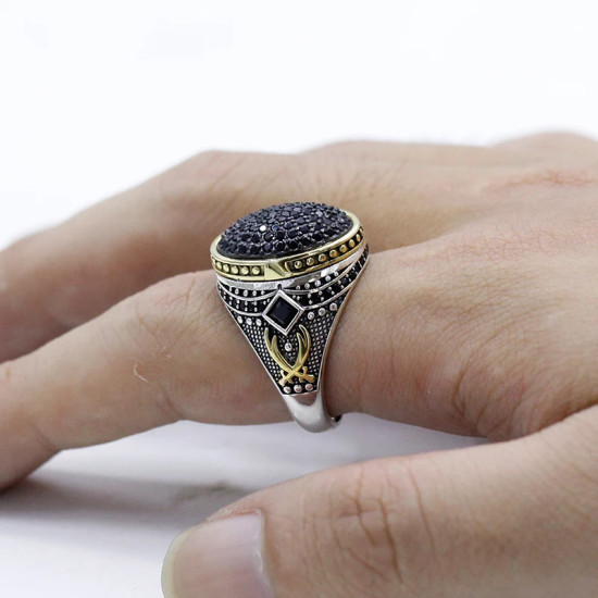 Anillo de plata de ley s925 auténtica, regalo hecho a mano para hombres, estilo punk de moda, lujo ligero, regalo de aniversario de vacaciones - malaquita tienda 36