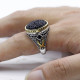 Anillo de plata de ley s925 auténtica, regalo hecho a mano para hombres, estilo punk de moda, lujo ligero, regalo de aniversario de vacaciones - malaquita tienda 36
