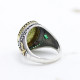 Anillo de Plata de Ley 925 con circonita para hombre y mujer, conjunto de joyería clásica de estilo Punk a la moda, novedad, envío gratis - malaquita tienda 36