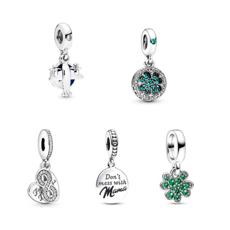 Joyería de plata S925 para niña, brazalete de trébol, regalo de la suerte Joyería de plata S925 para niña, brazalete de trébol, regalo de la suerte