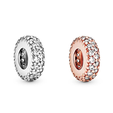 Espaciador de plata S925 para joyería, decoración de cuentas, regalo de vacaciones, pulsera DIY, decoración de oro rosa Espaciador de plata S925 para joyería, decoración de cuentas, regalo de vacaciones, pulsera DIY, decoración de oro rosa