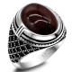 Anillos de plata 925 anillos de plata esterlina anillos de hombre piedra de ágata Natural Vintage estilo pavo real joyería regalos anillo para mujer - malaquita tienda 36