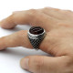 Anillos de plata 925 anillos de plata esterlina anillos de hombre piedra de ágata Natural Vintage estilo pavo real joyería regalos anillo para mujer - malaquita tienda 36