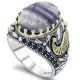 Nuevo Anillo de fluorita de Plata de Ley 925, joyería hecha a mano de Türkiye, conjunto de joyería, anillo de pareja para mujer - malaquita tienda 36