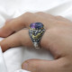 Nuevo Anillo de fluorita de Plata de Ley 925, joyería hecha a mano de Türkiye, conjunto de joyería, anillo de pareja para mujer - malaquita tienda 36