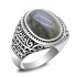 Anillo de plata 925 para hombre con labradorita Natural, joyería de plata, regalos del Día de San Valentín, anillos de compromiso para hombre y mujer, regalos