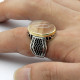 Anillo hecho a mano de plata de ley S925 para hombre, piedra de cuarzo Natural, anillo de pareja Türkiye, anillo Vintage para fiesta y Festival para hombre - malaquita tienda 36