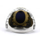 Anillo hecho a mano para hombre, anillo de plata s925 clásico Vintage Türkiye, anillo de joyería Türkiye de ojo de tigre azul Natural para hombre y mujer - malaquita tienda 36