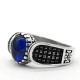 Anillo de plata de ley s925 con circonita de grado A, hecho a mano, moda clásica, Türkiye Punk, joyería exquisita, anillo de compromiso - malaquita tienda 36