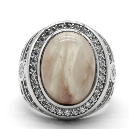 Anillo hecho a mano de plata pura S925 para hombre, piedra de cuarzo natural, fiesta navideña, conjunto de joyería para hombre, regalo