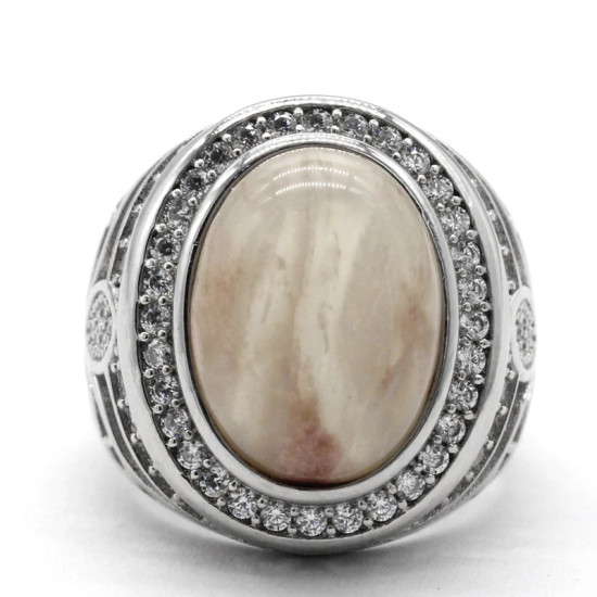 Anillo hecho a mano de plata pura S925 para hombre, piedra de cuarzo natural, fiesta navideña, conjunto de joyería para hombre, regalo - malaquita tienda 36