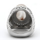 Anillo hecho a mano de plata pura S925 para hombre, piedra de cuarzo natural, fiesta navideña, conjunto de joyería para hombre, regalo - malaquita tienda 36