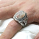 Anillo hecho a mano de plata pura S925 para hombre, piedra de cuarzo natural, fiesta navideña, conjunto de joyería para hombre, regalo - malaquita tienda 36