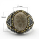 Nuevo Anillo ovalado de plata 925 con piedra de Coral Natural, joyería clásica a la moda, anillo de fiesta de tendencia Punk turco adecuado para/familia/pareja - malaquita tienda 36