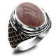 Anillo hecho a mano de plata pura S925 para hombre, regalo de fiesta, día de San Valentín, regalo de joyería natural para el Día del Padre - malaquita tienda 36