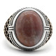 Anillo hecho a mano de plata pura S925 para hombre, regalo de fiesta, día de San Valentín, regalo de joyería natural para el Día del Padre - malaquita tienda 36