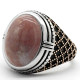 Anillo hecho a mano de plata pura S925 para hombre, regalo de fiesta, día de San Valentín, regalo de joyería natural para el Día del Padre - malaquita tienda 36