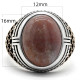 Anillo hecho a mano de plata pura S925 para hombre, regalo de fiesta, día de San Valentín, regalo de joyería natural para el Día del Padre - malaquita tienda 36