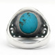 Anillo hecho a mano de plata pura S925 para hombre, fiesta navideña punk turquesa, regalo de vacaciones de lujo para hombre - malaquita tienda 36