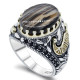 Anillo de ágata marina de cambio Gradual de Plata de Ley 925 con Spinel Türkiye, conjunto de joyería, anillo de pareja de moda para mujer - malaquita tienda 36