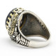 Anillo de ágata marina de cambio Gradual de Plata de Ley 925 con Spinel Türkiye, conjunto de joyería, anillo de pareja de moda para mujer - malaquita tienda 36