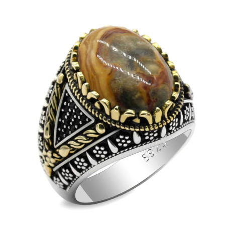 Anillo de plata 925 para hombres y mujeres, anillo ovalado de alta calidad con piedra de ágata roja Natural, joyería de moda, anillo de boda de tendencia Punk turco Anillo de plata 925 para hombres y mujeres, anillo ovalado de alta calidad con piedra de ágata roja Natural, joyería de moda, anillo de boda de tendencia Punk turco