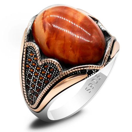 Anillos de plata 925 con piedra de cuarzo Natural para hombre, joyería de oro rosa, regalos de Navidad, joyería de compromiso para boda, anillos de plata Anillos de plata 925 con piedra de cuarzo Natural para hombre, joyería de oro rosa, regalos de Navidad, joyería de compromiso para boda, anillos de plata