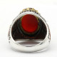 Anillo hecho a mano de plata de ley S925 con piedra de ágata Natural para hombre, joyería de anillo de boda de compromiso de moda Punk Türkiye - malaquita tienda 36