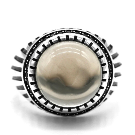 Anillo de plata de ley S925 para hombre, citrino Natural, estilo Punk, conjunto de anillos de pavo Vintage, conjunto de joyería, anillo hecho a mano para mujer