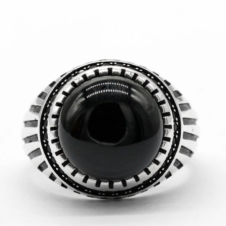 Anillos de plata de ley 925 con piedra de ágata Natural negra para hombre, joyería de estilo Punk turco, joyería de boda para pareja, anillos para mujer Anillos de plata de ley 925 con piedra de ágata Natural negra para hombre, joyería de estilo Punk turco, joyería de boda para pareja, anillos para mujer