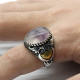 Anillos de plata de ley 925 para hombre, conjunto clásico Vintage de Turquía, anillos de piedra grandes de fluorita Natural, anillos de plata para hombre con piedras - malaquita tienda 36