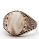 Anillos de plata 925 con piedra de cuarzo Natural para hombre, joyería de oro rosa, regalos para amantes, joyería de compromiso para boda, anillos de plata - malaquita tienda 36