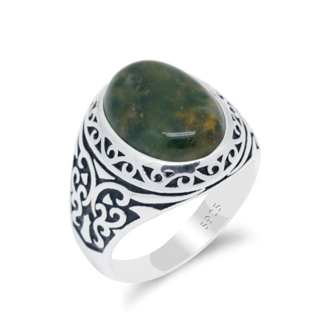 Anillo de plata 925 con piedra de ágata india Natural para hombre, anillo Punk Vintage para boda/fiesta, anillos de animales, joyería fina, regalo de moda para hombre Anillo de plata 925 con piedra de ágata india Natural para hombre, anillo Punk Vintage para boda/fiesta, anillos de animales, joyería fina, regalo de moda para hombre