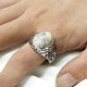 Anillo de ágata loca Natural de Plata de Ley 925 para hombres y mujeres, joyería hecha a mano de tendencia turca de estilo Punk clásico Simple - malaquita tienda 36