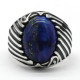 Regalo hecho a mano para hombre T ü rkiye auténtico de lujo, anillo de plata S925, lapislázuli natural, joyería de alta gama, anillo vintage - malaquita tienda 36