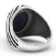 Regalo hecho a mano para hombre T ü rkiye auténtico de lujo, anillo de plata S925, lapislázuli natural, joyería de alta gama, anillo vintage - malaquita tienda 36