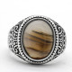 Anillo de plata 925 para hombre con piedra de ónix Natural del océano, joyería de plata, regalo del Día de San Valentín, anillos de compromiso para hombre y mujer - malaquita tienda 36