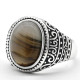 Anillo de plata 925 para hombre con piedra de ónix Natural del océano, joyería de plata, regalo del Día de San Valentín, anillos de compromiso para hombre y mujer - malaquita tienda 36